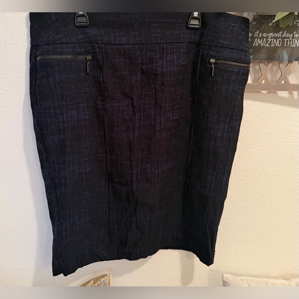 Style & Co. Dark Blue and Black Pencil Skirt